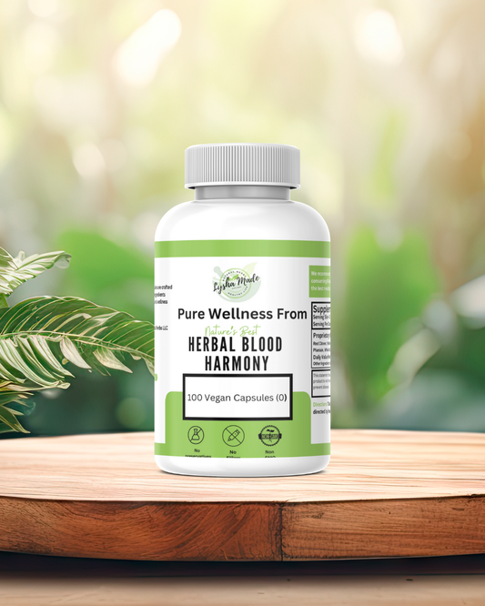 Herbal Blood Harmony Capsules – 100 Count | Plant-Based Vegan Supplement for Herbal Support